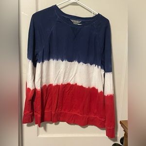 Rage red white and blue crew neck
